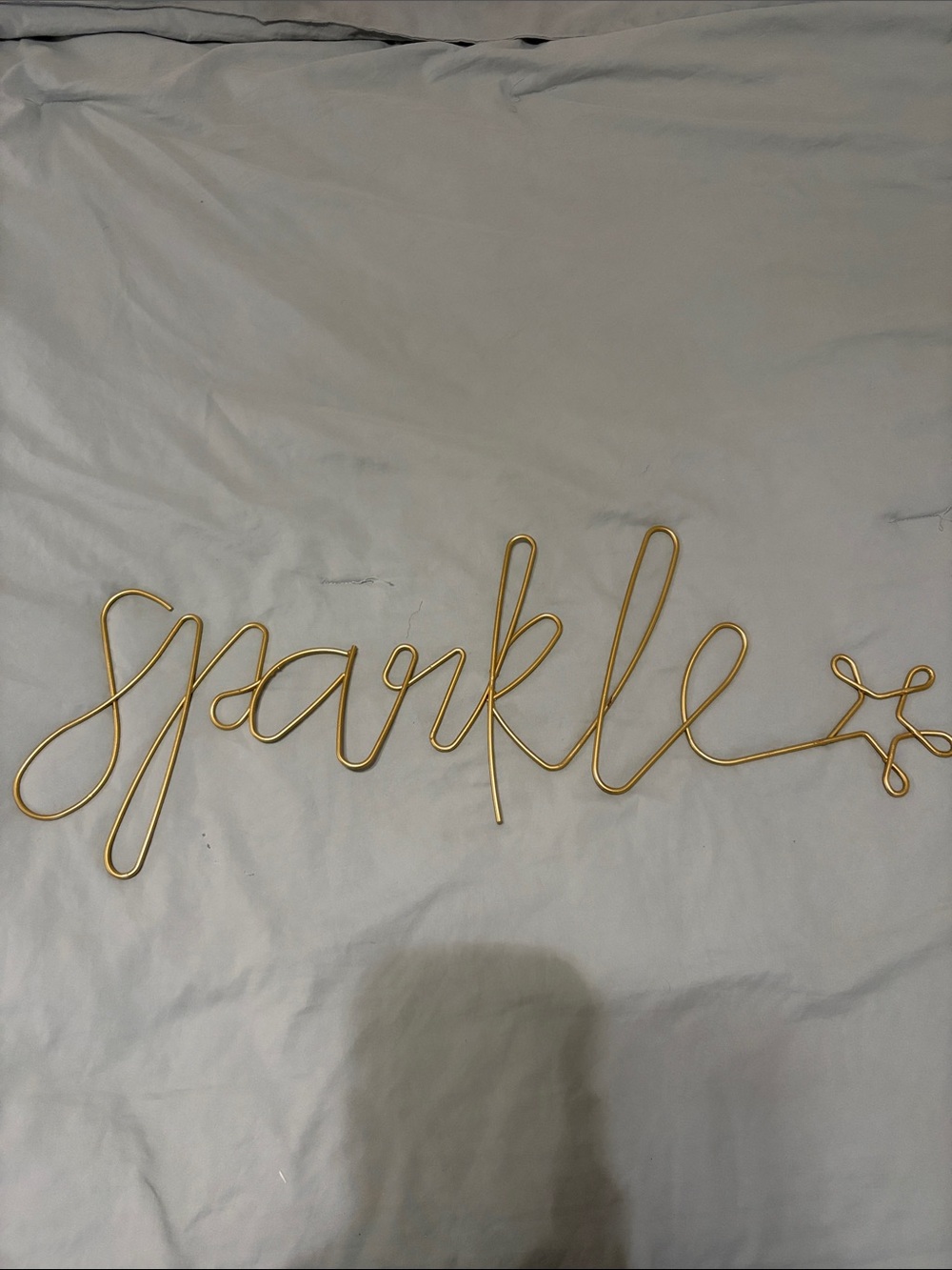 Gold Wire 'Sparkle' Wall Word Sign